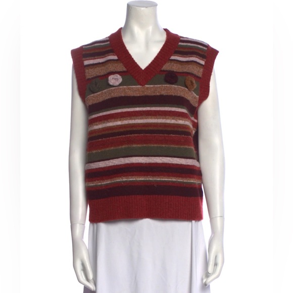 Danielle Guizio NY Hawley Sweater Vest in maroon - Picture 4 of 9